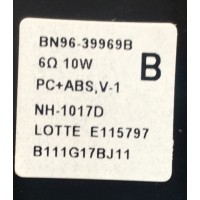 KIT DE BOCINAS PARA TV SAMSUNG (2 PZ) / NUMERO DE PARTE BN96-39969B / BN63-19508A001 / 6Ω 10W / B111G17BJ11 / BN9639969B / MODELO QN85LS03AAFXZA AA03	